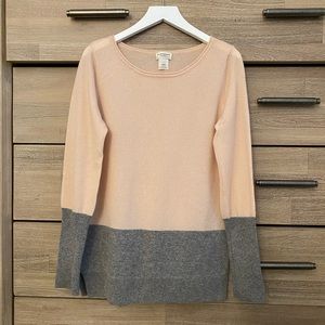 Club Monaco 100% cashmere colorblock sweater